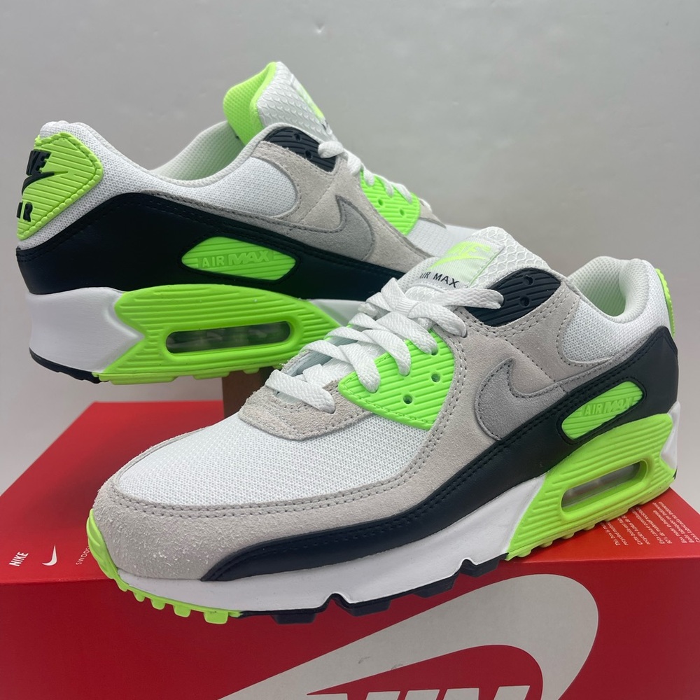 Nike Men’s AIR MAX 90
WHITE/CAVE STONE-LIGHT BONE Athletic Sneakers - Picture 11 of 16